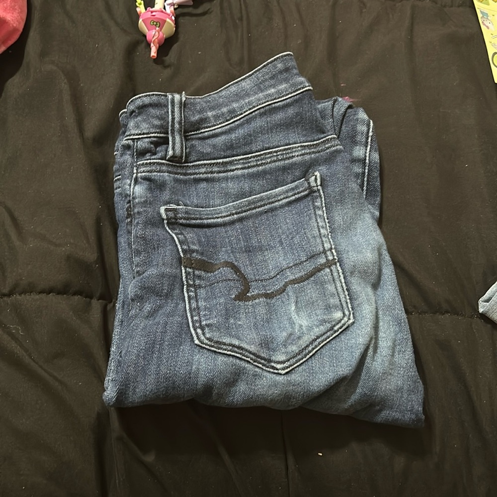 american eagle dark wash skinny jeans